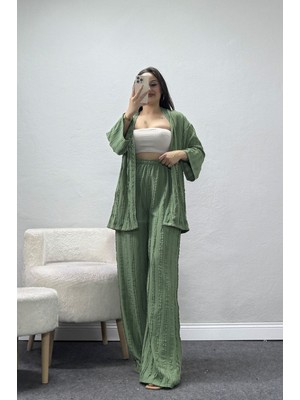 Belendir Kadın Kimono Takım Yeşil