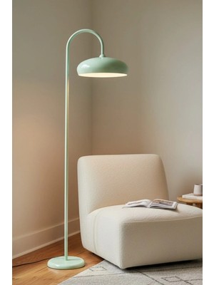 St. Morritz Mint Lambader Modern Dekoratif Metal Oturma Odası Çalışma Odası Zemin Lambası