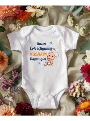 Lupi Dayı Yazılı Bebek Zıbın Yüzde Yüz Pamuk 288
