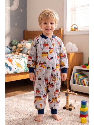 Babymod Araba Desenli 2.5 Tog Elyaf Dolgulu Premium Kaliteli Erkek Çocuk Uyku Tulumu