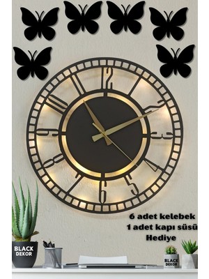 St. Morritz Işıklı Modern Duvar Saati - 40 cm Şık Tasarımıyla Modern ve Dekoratif Bir Dokunuş Sunan Saat Modeli