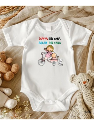Lupi Dünya Bir Yana Ablam Bir Yana Yazılı Kız Kardeş Zıbın