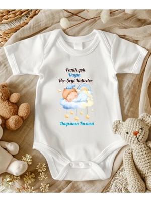 Lupi Dayı Yazılı Bebek Zıbın Yüzde Yüz Pamuk 270