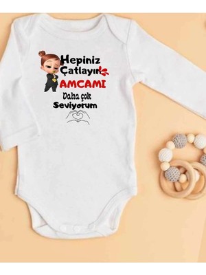 Lupi Amca Yazılı Bebek Zıbın % 100 Pamuk 69