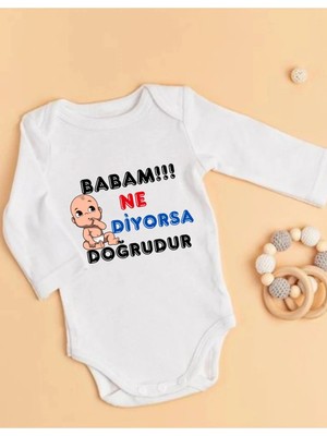 Lupi Baba %100 Pamuklu Yazılı Bebek Zıbını - 23