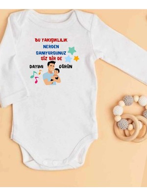 Lupi Dayı Yazılı Bebek Zıbın Yüzde Yüz Pamuk 345