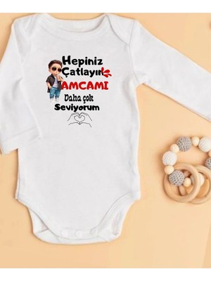 Lupi Amca Yazılı Bebek Zıbın % 100 Pamuk 582