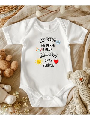 Lupi Anne %100 Pamuklu Yazılı Bebek Zıbını - 227