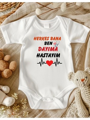 Lupi Dayı Yazılı Bebek Zıbın Yüzde Yüz Pamuk 608
