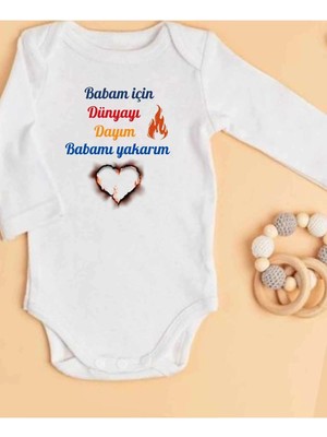 Lupi Dayı Yazılı Bebek Zıbın Yüzde Yüz Pamuk 462