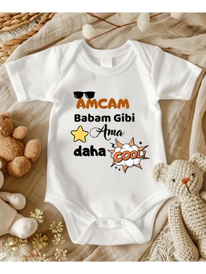 Lupi Amca Yazılı Bebek Zıbın % 100 Pamuk 150