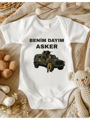 Lupi Benim Dayım Asker Yazılı Bebek Zıbın
