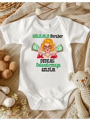 Lupi Hala Yazılı % 100 Pamuk Bebek Zıbın 445