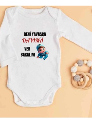 Lupi Dayı Yazılı Bebek Zıbın Yüzde Yüz Pamuk 433