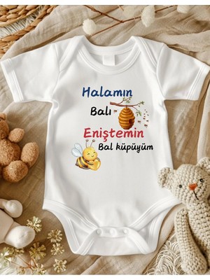 Lupi Halamın Balı Eniştemin Bal Küpüyüm Yazılı Bebek Zıbın