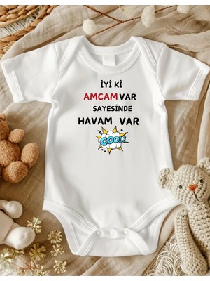 Lupi Amca Yazılı Bebek Zıbın % 100 Pamuk 683