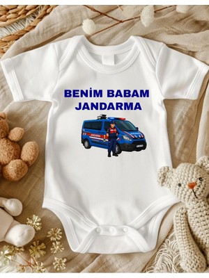 Lupi Benim Babam Jandarma Yazılı Bebek Zıbın
