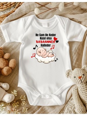 Lupi Babaanne Tasaımlı Bebek Zıbın % 100 Pamuk Unisex 59