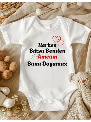Lupi Amca Yazılı Bebek Zıbın % 100 Pamuk 501