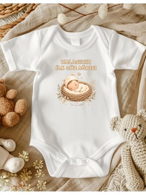 Lupi Hala Yazılı % 100 Pamuk Bebek Zıbın 735