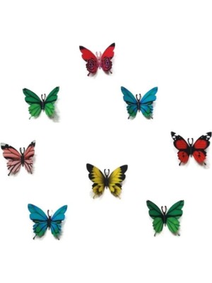 St. Morritz Dekorasyon Kelebek Süsü 8cm(8 Adet)