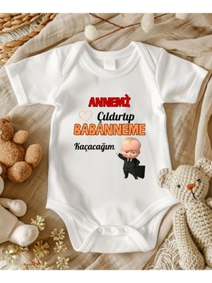 Lupi Babaanne Yazılı Bebek Zıbın % 100 Pamuk 15