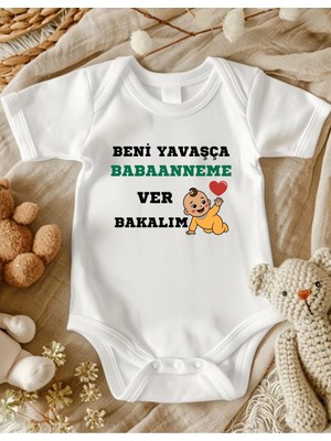 Lupi Babaanne Tasaımlı Bebek Zıbın % 100 Pamuk Unisex 19
