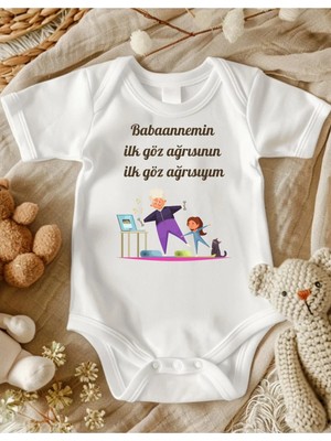 Lupi Babaanne Yazılı Bebek Zıbın % 100 Pamuk 24