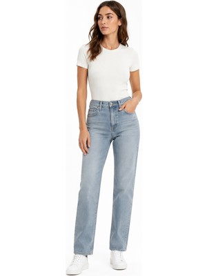 Levi's 724 Hıgh Rıse Straıght Tk Slıpped In Cool Kadın Mavi Jean Kot Pantolon A7744-0016