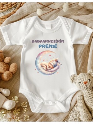 Lupi Babaanne Yazılı Bebek Zıbın % 100 Pamuk 46