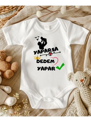 Lupi Dede Yazılı Bebek Zıbın % 100 Pamuk 9