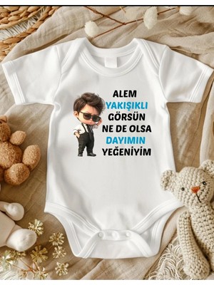 Lupi Hala Yazılı % 100 Pamuk Bebek Zıbın 459