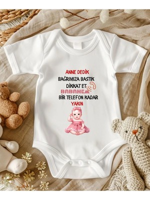 Lupi Babaanne Yazılı Bebek Zıbın % 100 Pamuk 61