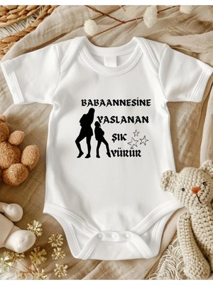 Lupi Babaanne Yazılı Bebek Zıbın % 100 Pamuk 47