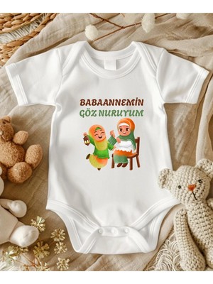 Lupi Babaanne Yazılı Bebek Zıbın % 100 Pamuk 80