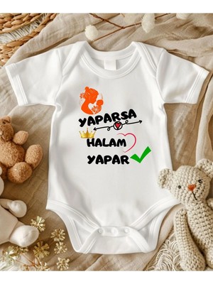 Lupi Hala Yazılı % 100 Pamuk Bebek Zıbın 494