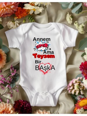 Lupi Teyze Yazılı Bebek Zıbın Yüzde Yüz Pamuk 724