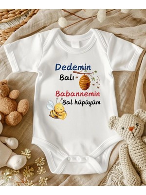 Lupi Dede Yazılı Bebek Zıbın % 100 Pamuk 65