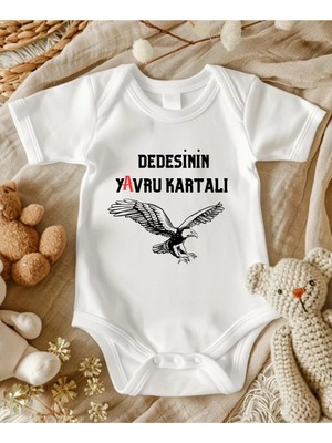 Lupi Dede Yazılı Bebek Zıbın % 100 Pamuk 4