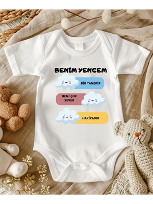 Lupi Yenge Yazılı % Yüz Pamuk Bebek Zıbın 326