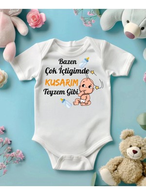 Lupi Teyze Yazılı Bebek Zıbın Yüzde Yüz Pamuk 204