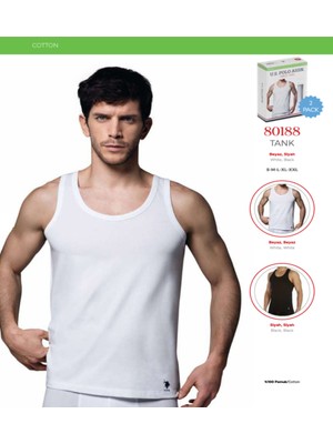 U.s. Polo Assn. Iç Giyim Us.polo. %100 Pamuk 2'li Atlet-Beyaz-M