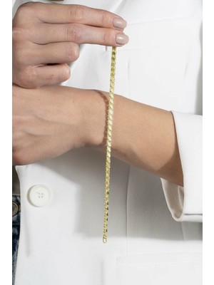 Takıdepo Pullu Model Gümüş 4,35 mm Genişlik Bileklik