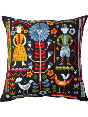 Ikea Trattkaktus Çok Renkli 50X50 cm Kırlent Kılıfı