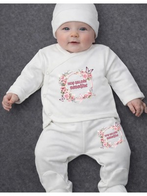 Lupi Kız Bebek Hoş Geldin Yazılı % 100 Pamuk Alt Üst Takım