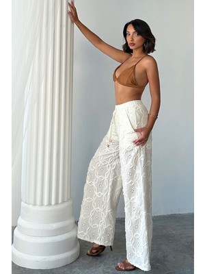 Very Moda Nakışlı Süzüneli Pantolon D2850