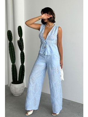 Very Moda Nakışlı Pantolon | D2876