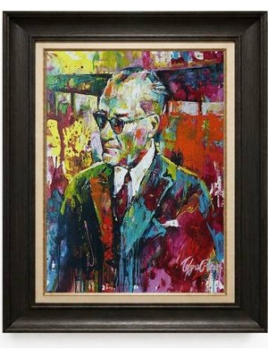 Tablore Siyah Varaklı Paspartulu Çerçeveli Atatürk Tablo A338