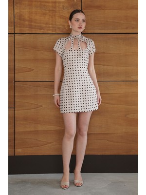 Very Moda Puantiyeli Saten Elbise | D2978