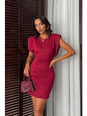 Very Moda Droplu Scuba Süet Elbise | VMF2002